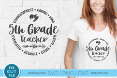 Fifth Grade Teacher svg - a 5th grade teacher unisex svg Product Image 1