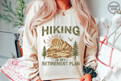 Hiking Is My Retirement Plan Retired Hiking SVG Product Image 4