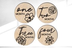 12 Floral Monthly Baby Milestones SVG, Set #16 Product Image 3