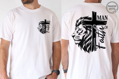 Man Of Faith, Man of God Jesus Cross, Man of Faith Lion SVG Product Image 4