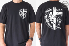 Man Of Faith, Man of God Jesus Cross, Man of Faith Lion SVG Product Image 2