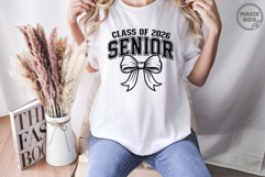 Senior Class of 2026|Coquette Pink Bow 2026| Graduation SVG Product Image 4