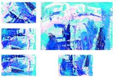 Set of 5 images. Abstract art background. Acrylic painting Product Image 1