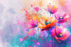 Watercolour Flower Background Wallpaper Product Image 1