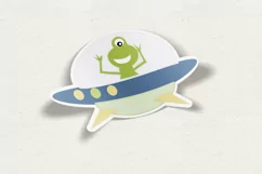 Out Of This World Alien Space Sticker svg file | png file | Product Image 2