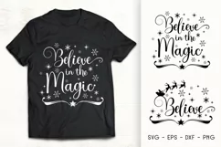 Believe in the Magic - Christmas SVG Quote - Believe SVG Product Image 1