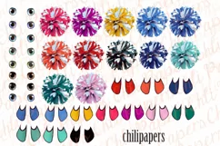 Cheerleaders clipart,Girls Clipart,Cute Chibi girls clipart Product Image 10