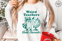 Weird Teachers Build Character Retro Raccoon Back to School Product Image 5