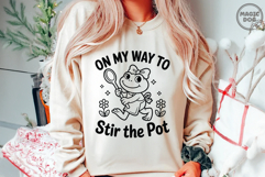 On My Way To Stir The Pot Funny Frog Meme Sarcastic Humor Product Image 5