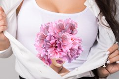 Woman head flowers wall art,Girls clipart,Cute girl clipart Product Image 5