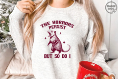 The Horrors Persist But So Do I|Retro Opossum|Mental Health Product Image 5