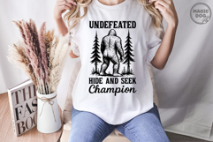 Undefeated Hide And Seek Bigfoot|Funny Bigfoot Meme SVG Product Image 5