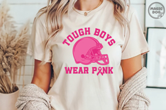 Tough Boys Wear Pink SVG|Football Breast Cancer|Cancer Fight Product Image 4