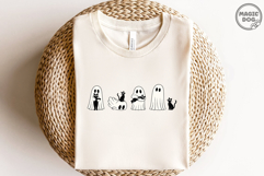 Halloween Ghost and Black Cat|Spooky Season Black Cat SVG Product Image 2