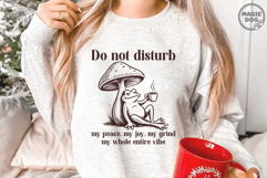 Do Not Disturb My Peace|Funny Introvert, Retro Frog Meme SVG Product Image 5