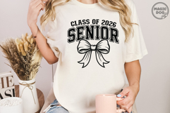 Senior Class of 2026|Coquette Pink Bow 2026| Graduation SVG Product Image 3
