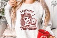 I Choose The Bear|Retro Housewife Meme|Sarcastic Feminism Product Image 5