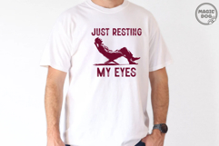 Just Resting My Eyes|Vintage Dad|Funny Lazy Day Quote SVG Product Image 5