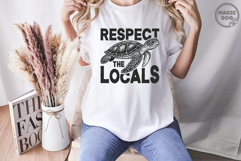 Respect The Locals Sea Turtle|Respect The Ocean Summer SVG Product Image 4