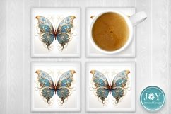 BUTTERFLY COFFEE MUG WRAP SUBLIMATION DESIGN Product Image 5