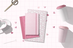 6 VALENTINE'S DAY PATTERNS | EPS PNG JPG Product Image 3