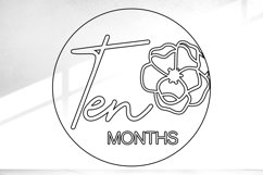 12 Floral Monthly Baby Milestones SVG, Set #16 Product Image 2