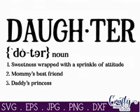 Daughter Definition | Funny Daughter Svg Design File Product Image 2