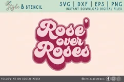Valentine Rose Over Roses Retro SVG - PNG, DXF, EPS, SVG Product Image 2