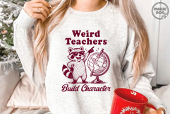 Weird Teachers Build Character Retro Raccoon Back to School Product Image 6