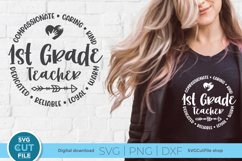 First Grade Teacher svg - a 1st grade teacher unisex design Product Image 1