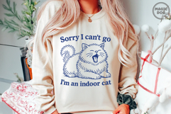 Sorry I Can&#039;t Go I&#039;m an Indoor Cat|Retro Cat|Siamese Cat SVG Product Image 6