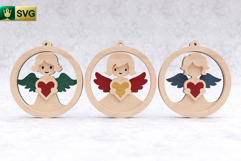 Angel Ornament 3D Layered SVG | Christmas Cut File Product Image 6