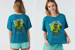 girls and women oversize shirt PSD Mockup back and front Product Image 5