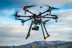 Professional drone flying with camera taking photos Product Image 1