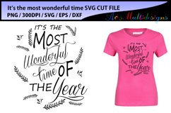 It's the most wonderful time of the year SVG cut file / printable svg cut file / Svg / Png / Eps / christmas and new year svg cut Product Image 1