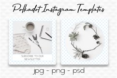 Blue Polkadot Instagram Templates | Social Media Templates Product Image 1