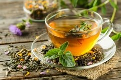 Herbal tea infusion with fresh mint leaves Product Image 1