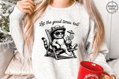 Let The Good Times Roll SVG|Retro Cat Summer|Tabby Cat Meme Product Image 7