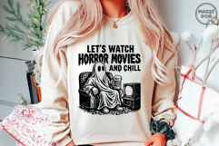 Let&#039;s Watch Horror Movies and Chill Retro Halloween Spooky Product Image 7