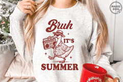 Bruh It’s Summer|Retro Summer Goose SVG|Snarky Animal Humor Product Image 7