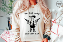 You Just Yee&#039;d Your Last Haw SVG, Retro Funny Cowboy Goose Product Image 7