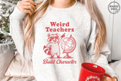 Weird Teachers Build Character Retro Raccoon Back to School Product Image 7