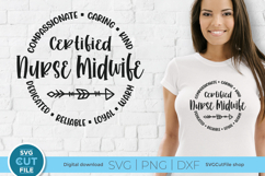 Nurse Midwife svg - a CNM pregnancy support worker svg Product Image 1