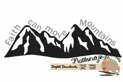 Faith can move Mountains, Matthew 17 20, Christian svg dxf Product Image 3
