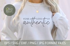 fearless svg, authentic svg. inspirational svg Product Image 1