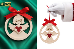 Angel Ornament 3D Layered SVG | Christmas Cut File Product Image 9