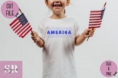America stacked word| vinyl cutting | July 4th t-shirt print Product Image 3