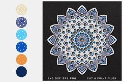 Mandala SVG, Cut file Mandala, Cut multilayer Mandala, 3D Product Image 1