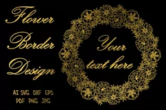 Flower Border SVG, Floral Border, Flower SVG, Floral Wreath Product Image 1