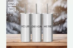 Canva Christmas tumbler mockup